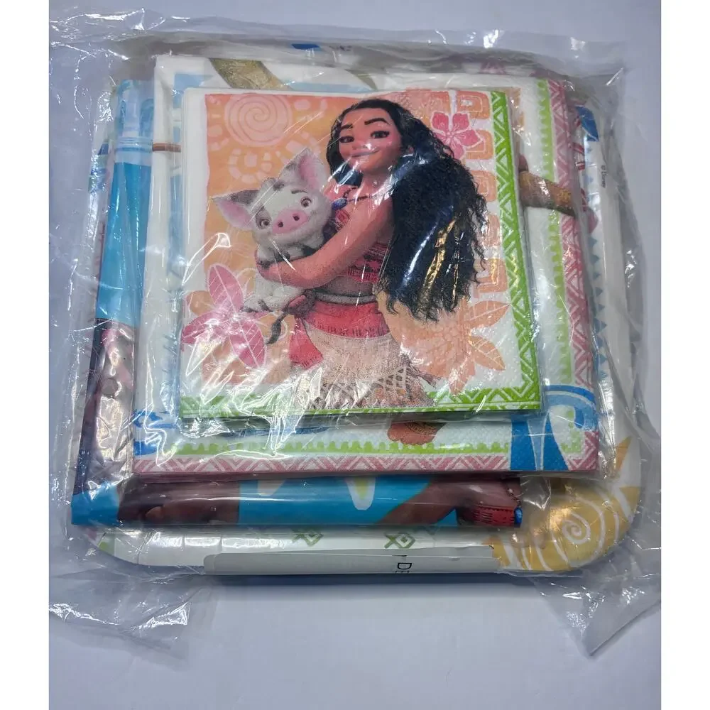 Party City Officially Licensed Disney Moana Party Tableware Kit for 8